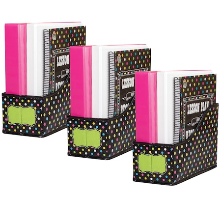 Teacher Created Resources Chalkboard Brights Book Bin, 5"W x 8"H x 11"D, PK3 20784
